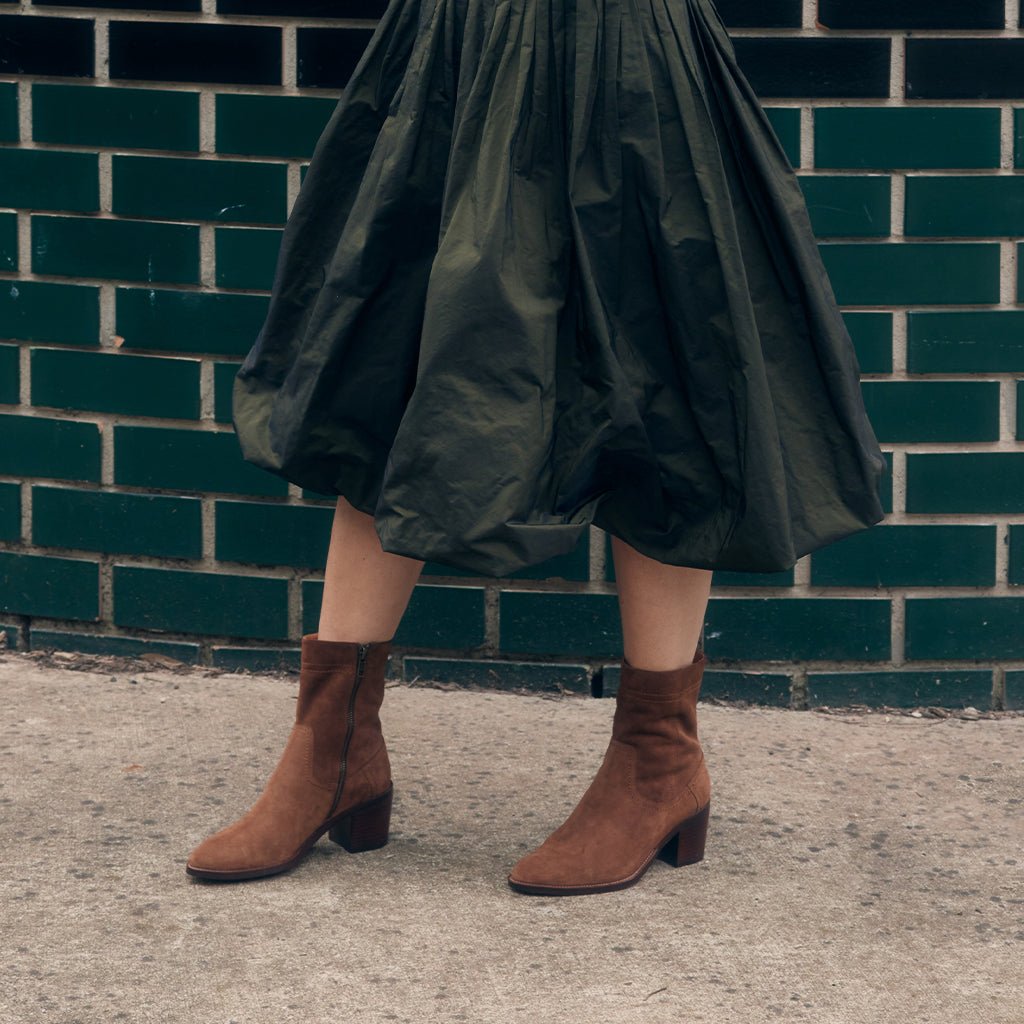 CICILIA LEATHER SUEDE MIN BOOTS