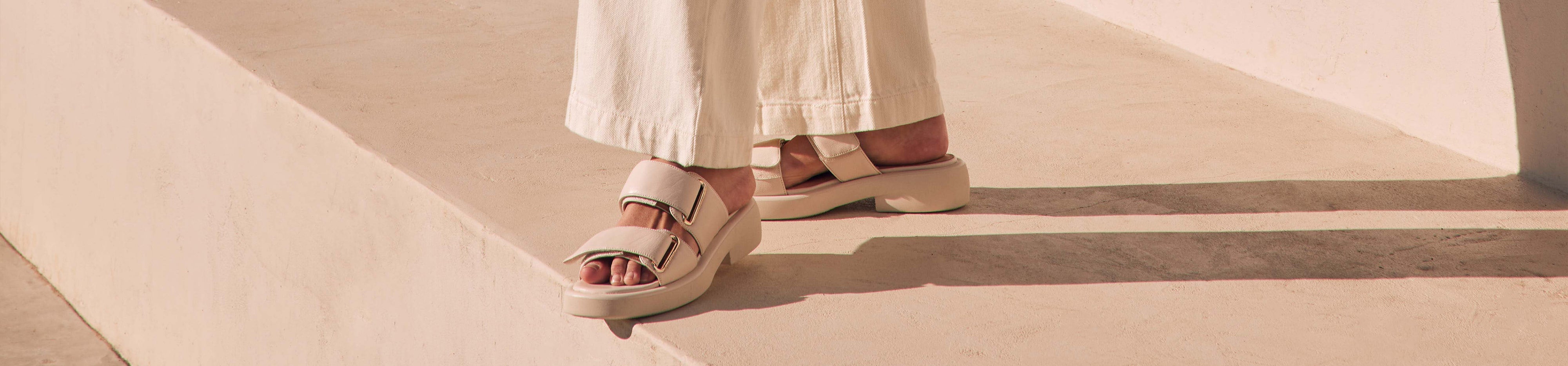 Women's Leather Slides & Mules